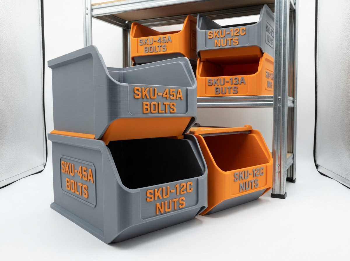 Kanban Bin Set with Embossed Labels
